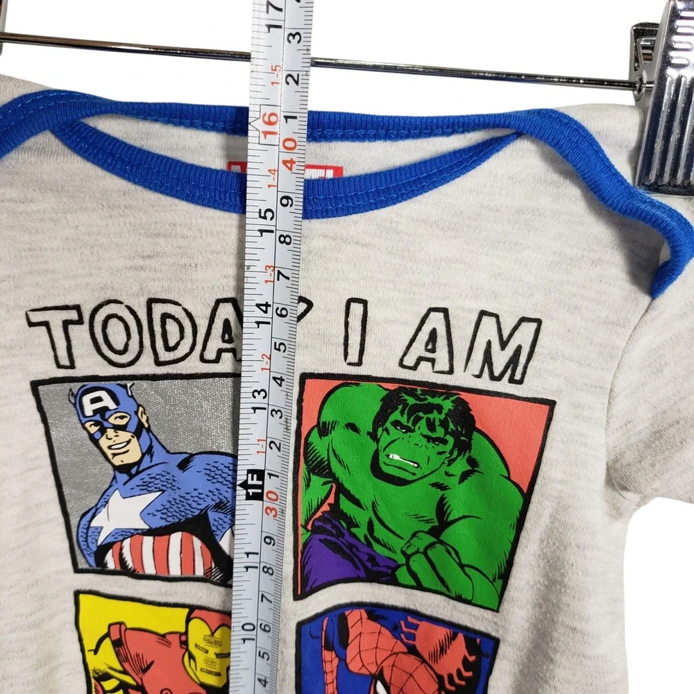 Marvel Comics Superhero Captain America Hulk Iron Man Spiderman Shirt 18M‎